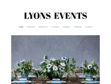 Tablet Screenshot of lyonsevents.com